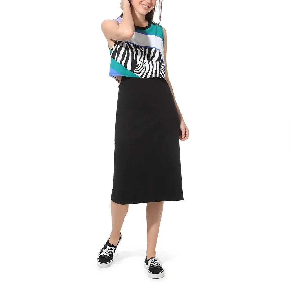 S NWT Vans Sunset Muscle Dress tee tank top sleeveless pencil look summer skater
